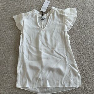 Reiss Bella frill sleeve shell NWT US 4